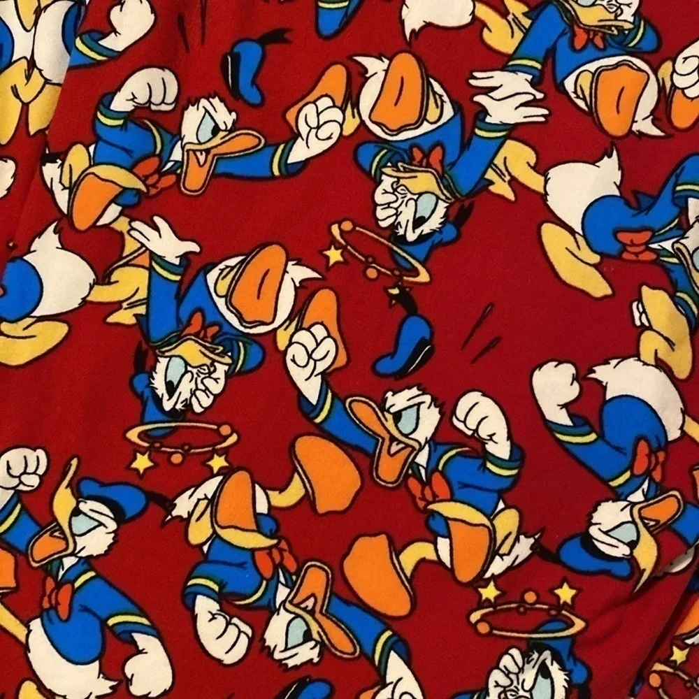 Disney LuLaRoe Donald Duck Leggings TC Tall Curvy Soft Character Blue Red